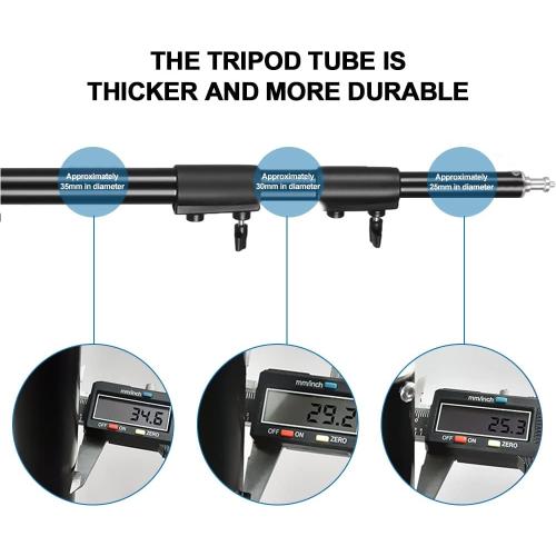 Black 9.33Ft Photography Light Stand 9.33 Ft/ 2.8M Heavy Duty Aluminum Light Tripod Stand Photography Photo Studio Lighting Stand for Photography Studio, Umbrella, Backdrop, LED Panel, Speedlite Flashes, Reflector