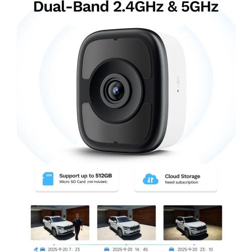 LongPlus 5MP 3K Safeview Window Security Camera, WiFi6 Indoor Window Camera