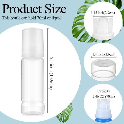 Zubebe 12 Pieces 70ml Empty 502 Ink Refill Bottles Universal Empty Ink Bottles