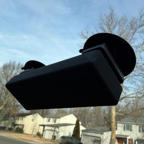 Silicone Skin   Holders for The New Rectangular EZ Pass with Interlocking Strips (NJ, PA...) - Includes Strong Suction Cups and Plastic Holders for an All-Black Look