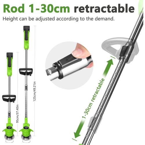 Cordless Grass Trimmer Lawn Mower, BONSBOR Electric Handheld String Strimmer Powered by 18V Lithium-ion Battery, 2 Battery, 2 Blades, 1000W Motor (Lawn Mower)