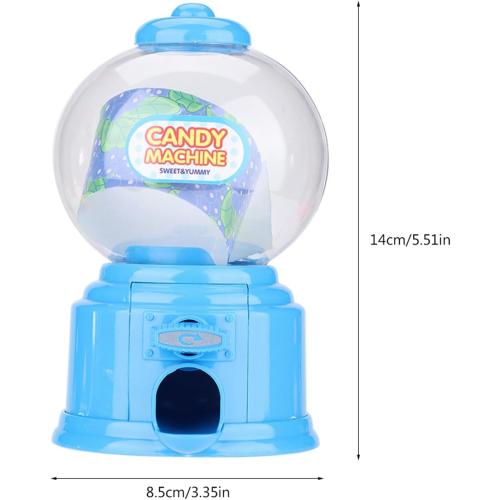 M&M Dispenser Candy Dispenser, Candy Machine Plastic, Mini Twisting Box Gumballs Dispenser Kids Piggy Bank Blue Children Kindergarten GiftBlue