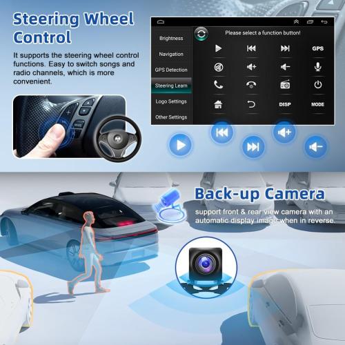 Size 9 Inch Android 13 Car Stereo for Mini Cooper R56 2007-2014, Double Din Touch Screen Car Radio Receiver Head Unit with CarPlay Android Auto Wireless GPS/FM/WiFi/SWC/AHD Backup Camera Mic, 2 32G