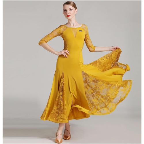 Size S Ballroom Dance Competition Dress Party Clothes Standard Women Modern Dance Performance Stage Wear