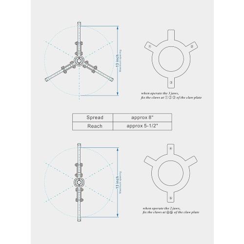 Hydraulic Gear Puller, 5 Ton Max. Capacity Hydraulic Puller, 2 or 3 Jaws Bearing Hub Separator, Hydraulic Puller Separator Tool for Pulling Hubs (8 inch JAW)