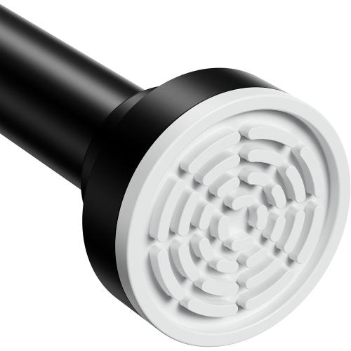 Abiglifty Black Shower Curtain Rod 30~85 Inches Adjustable Stainless Steel Shower Curtain Rods Spring Tension,Tension Curtain Rod,Non Slip,No Drilling, Sturdy and Durable.