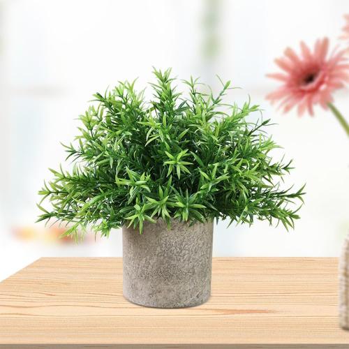 YZZY Artificial Potted Plants, 1Pcs Mini Fake Flower and Grass in Pot, Small Faux Plastic Greenery for House Decorations(Hedyotis #-520)