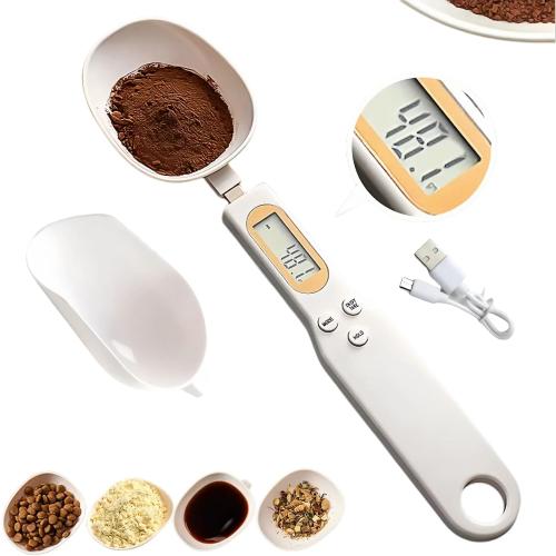 Digital Measuring Spoon Electronic Scale Spoon Weighing for Food Coffee Powder Tea Ingredients Spice Kitchen Gram Measuring Spoons High Precision 0.1g