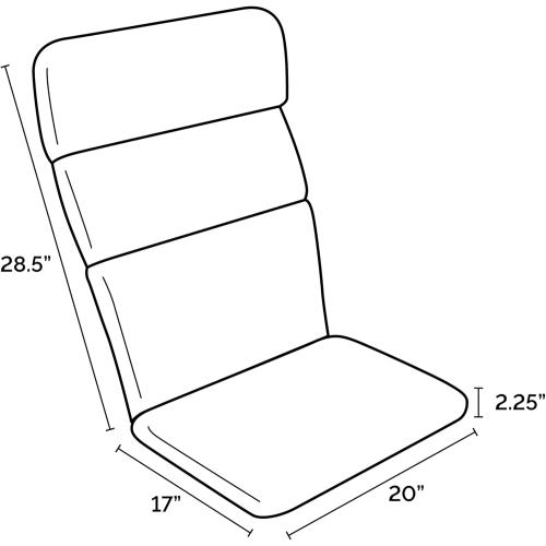 Arden Outdoor Adirondack or Rocking Chair Cushion, 20 x 17, Rain-Proof, Fade Resistant 20 x 17, Sapphire Blue Leala