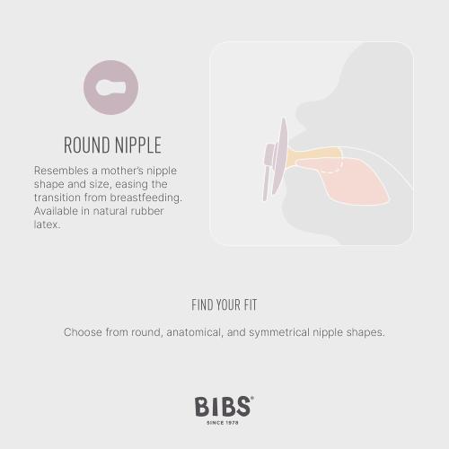 BIBS Colour Soother 4-Pack | BPA Free Dummy Pacifier | Round Nipple | Natural Rubber Latex | Made in Denmark | Size 18-36 Months | Blush Glow Mix