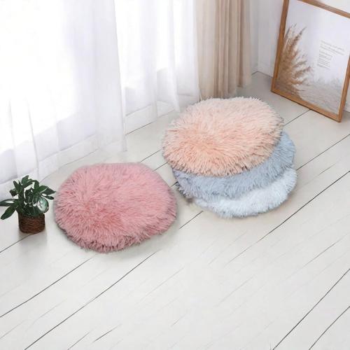 Plush Cat Dog Cushion,Round Pet Warm Mat, PP Cotton Soft and Comfortable for Living Room