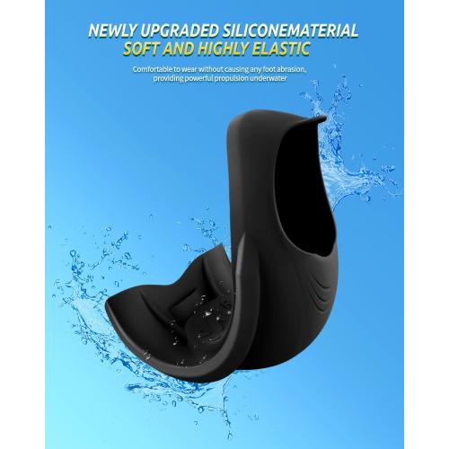 WSTOO Size 6.5-8 Streamlined Training Short Fins - Silicone Swim Flippers for Adults and Youth (Men & Women), Ideal for Swimming, Snorkeling, and Diving