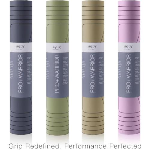 agoy PRO  WARRIOR - Premium Non-Slip Yoga Mat – Eco-Conscious Design - PU Mat With Wet/Dry Grip  - Focus Alignment - Lazer-Etched Technology - A Portable Standard Size Mat for All Styles of Yoga