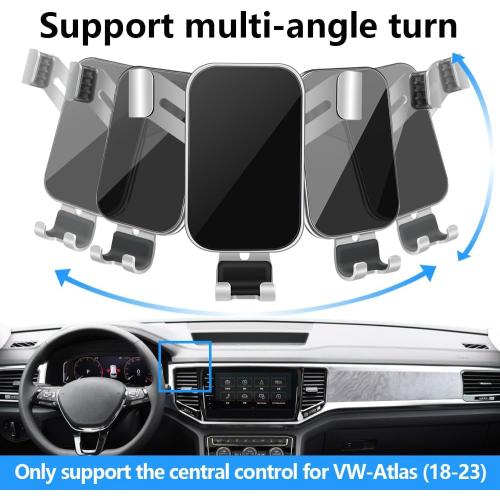 Car Phone Holder for Volkswagen Atlas 2018-2023 and VW Atlas Cross Sport 2020-2023 Auto Interior Accessories Best Cell Phones Mount Cellphone Mobile Cradle Charging Navigation Bracket Accessory