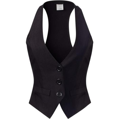 Size S.....Design by Olivia Women's Dressy Casual Versatile Racerback Vest Tuxedo Suit Waistcoat
