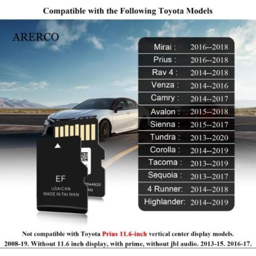 2025 Navigation sd Card Update 86271-0E077 Fits Only Toyota 4Runner, Camry, Corolla, Highlander, Prius, Tacoma, Tundra, Rav4 & More, GPS Map, Mi ro sd Card Update for USA & Canada