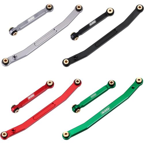 INJORA Steering Rod Tie Links for SCX24 Gladiator Bronco C10 JLU Deadbolt B17 1/24 RC Crawler, Aluminum（Grey）