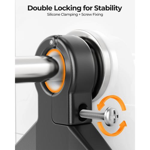 ODesign 3 Tier Height-Adjustable Shower Caddy Hanging Hanger Anti-Swing-Over The Shower Head Caddy-Shower Storage Organizer Bathroom Shelves Basket Shower Caddies-Black,11.9 x 4.84 x 36.2