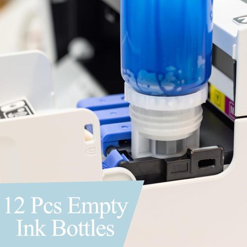 Zubebe 12 Pieces 70ml Empty 502 Ink Refill Bottles Universal Empty Ink Bottles