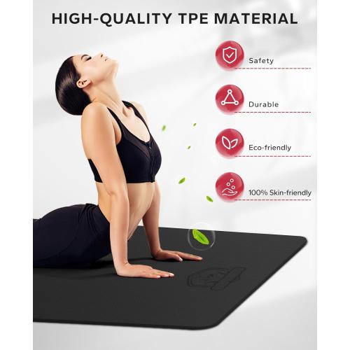 HAPBEAR Extra Large Yoga Mat - 72x48/78x54, 1/4 & 1/3 Thick, Non-Slip, Durable, Eco-Friendly, Wide Exercise Mat for Home Workouts, Yoga, Pilates, Stretching, Meditation (Barefoot Exercise)