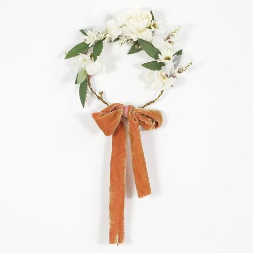 MEEDEE Cinnamon Velvet Ribbon - 3 Inch Fringe, Raw Edge Silk Velvet Ribbon for Wreaths, Flower Bouquets, Dress Sash, Baby Showers, Wedding Decor (3 Yards)