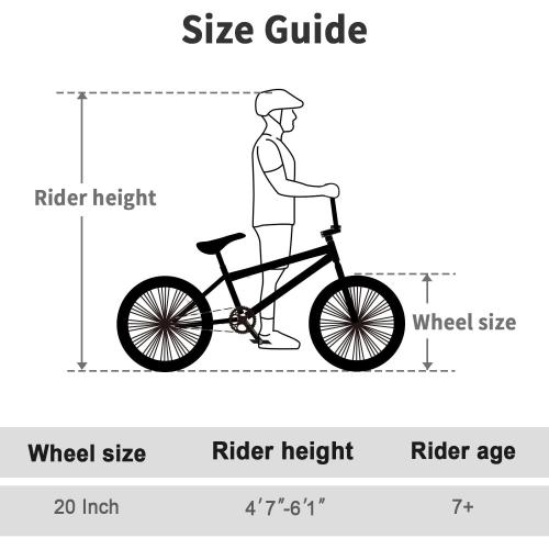 Freestyle BMX Bike, Yaphet Bicycle for Teen Beginner and Adult Riders, Bike with Hi-Ten Steel Frame