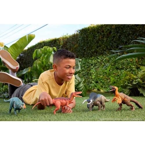 Mattel Jurassic World Rebirth Wild Roar Maiasaura Dinosaur Toy with Tail-Controlled Chomp Multi-Direction Attack & Sound, Posable & Digital Play