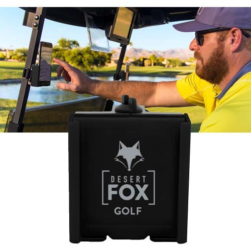 Phone Caddy – Adjustable Golf Cart Phone Holder with Secure Strap for Hands-Free GPS & Golf Apps – Universal Fit - Black