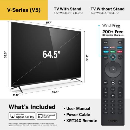 VIZIO 65” Class 4K UHD LED HDR Limited Edition Smart TV