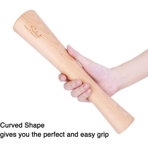 12 SOLIGT Sauerkraut Pounder for Mason Jars Vegetable Fermentation- One Piece of Solid Wood