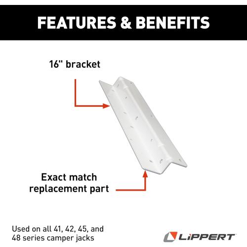 HappiJac Replacement 16 Z-Bracket for Screw Jack on Truck Camper