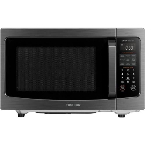 ‼️may be missing or broken pieces and also stains‼️TOSHIBA Flatbed/No Turntable Design Microwave Oven with Inverter Technology, Smart Sensor, Mute Function, 1200W, 1.3 Cu.Ft., Black Stainless Steel, ML-EM13PAITF(BS)