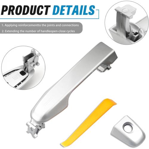 Exterior Door Handle Front Left Driver Side Without Smart Entry System Replacedment for Toyota Camry 2012-2017 - Gray Outside Door Handle for Camry Accessories 6921106090C0 69211-06090-C0