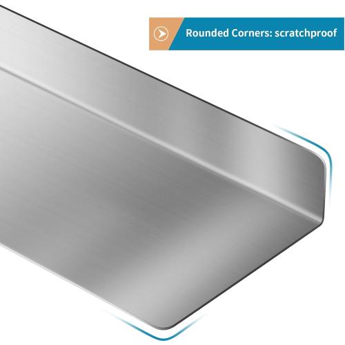 304 Stainless Steel Universal Gap Filler, 36'' x 3'' x 1'' Gap Cover for Kitchen Cabinet, Wall and Oven, Microwave, Fridge, Range, Hood, Cooktop (Brushed Nickel)