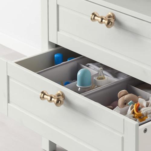 Asidrama 10 Pack Brushed Brass Cabinet Knobs - Gold Dresser & Drawer Knobs for Kitchen Cabinet Hardware