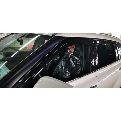 2020-2025 Tape-On Side Window Visor Deflectors for Toyota Highlander LE XLE XSE Hybrid Smoke Tinted Rain Guards 2020 2021 2022 2023 2024