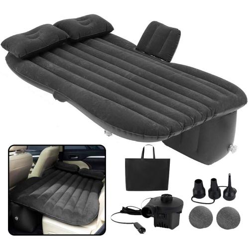 VaygWay Truck and Car Air Mattress – Backseat Air Bed with Pump Kit for Car –Portable Back Seat Travel Mattress – Camping Vacation Blow up Bed Cushion - Sleeping Pad with 2 Pillows - Universal Fit