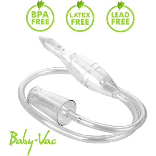 BABY-VAC Clinically Tested Baby Nasal Aspirator - Vacuum-Powered Nose Sucker with Suction Head & Cleaning Brush for Safe and Gentle Relief