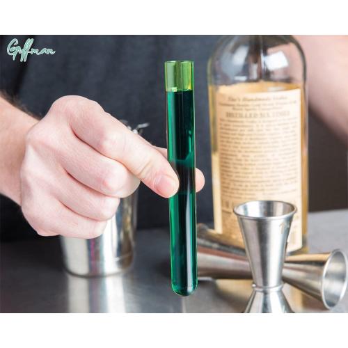 5 5/8 Neon Plastic Test Tube Shot Assorted Colors 3/4 oz Shooter - 100 Pack