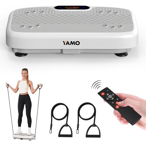 YAMO Vibration Plate Exercise Machine, Vibrating Plate for Lymphatic Drainage & Weight Loss, 350lbs Capacity Whole Body Shaking Workout Fitness Platform