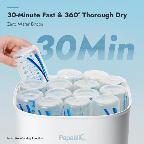 Papablic Bottle Sterilizer and Dryer Pro Max, 13 Bottles Extra-Large Capacity for Big Family, Electric Steam Bottle Sanitizer for Baby Bottles, Parts & Other Newborn Essentials