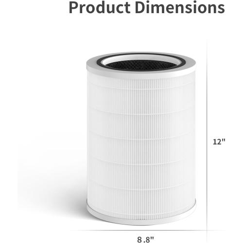 1-Pack 12010 Replacement Filter Compatible with Clorox Large Room Up to 1,500 Sq. Ft. Purifier, Model # 11010 & 11011