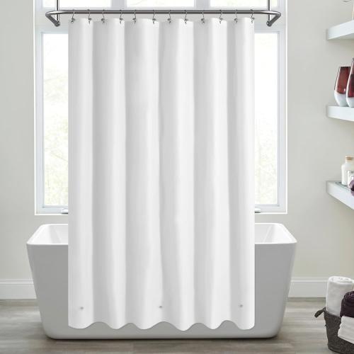 Mrs Awesome Extra Long Shower Curtain Liner with 3 Magnets, Long White PEVA Plastic Shower Curtain for Bathroom Waterproof, 72 x 84, White