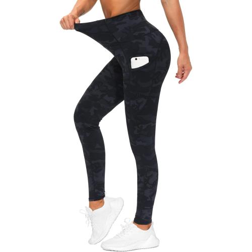 SIZE SMALL THE GYM PEOPLE Thick High Waist Yoga Pants with Pockets, Tummy Control Workout Running Yoga Leggings for Women
