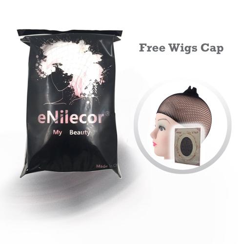 eNilecor Short Light Blonde Bob Wigs 12 Straight with Bangs Synthetic Colorful Cosplay Daily Party Wig for Women Natural As Real Hair  Free Wig Cap (Light Blonde)