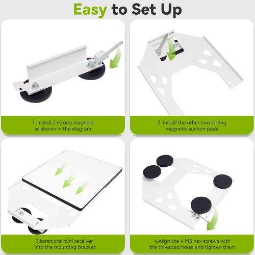 Starlink Mini Car Roof Mount, Starlink Mini Flat Mount Kit, Magnetic Quick Release Starlink Mini Mounting Kit for RVs, Vans, Boat, Yachts (Aluminum Alloy)