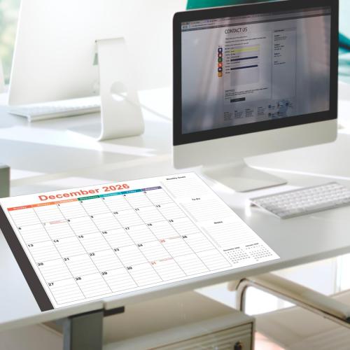 Large Desk Calendar 2026-22 x 17 Desk Calendar from January 2026 - December 2026, Desktop Pad Calendar Perfect for Planning and Organizing In Your Home, School or Office, Colorful