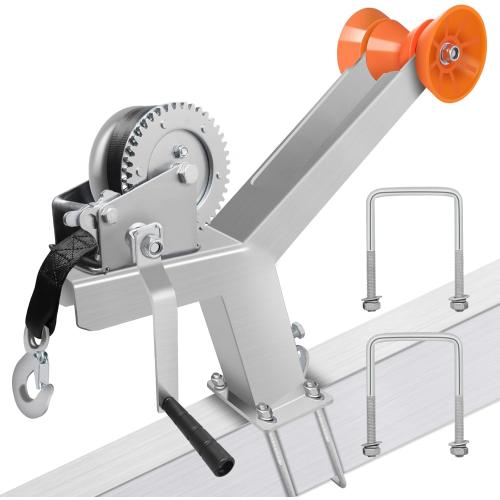 Size 3x4 Adjustable Boat Trailer Winch Post with 1200LB Boat Winch ,Winch Stand with Boat Roller for 3 W x 4 H Trailer Tongue ,Winch Mount for Speedboats, Fishing Boats & Motorboats