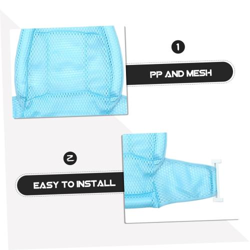 Bath Net Support Seat Breathable Mesh for Safe Comfortable Bathing Skid Shower Pad Blue