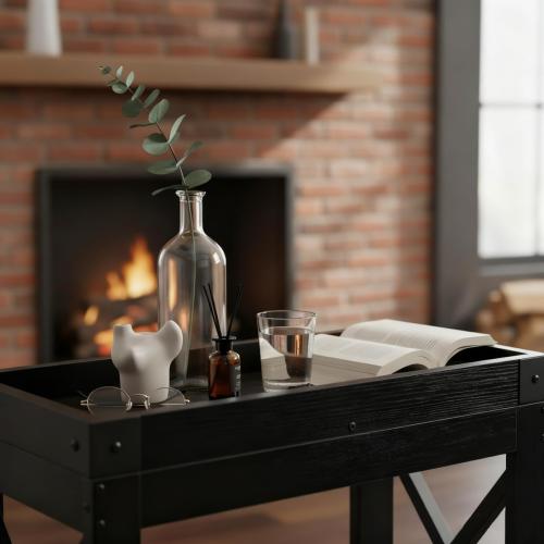 Narrow Side Table, End Table,Sofa Side Table, End Table Nightstand for Bedroom, Living Room, Small Spaces